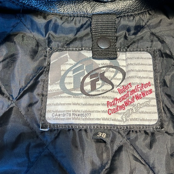 Fieldsheer Black Leather Motto Jacket - Picture 6 of 15